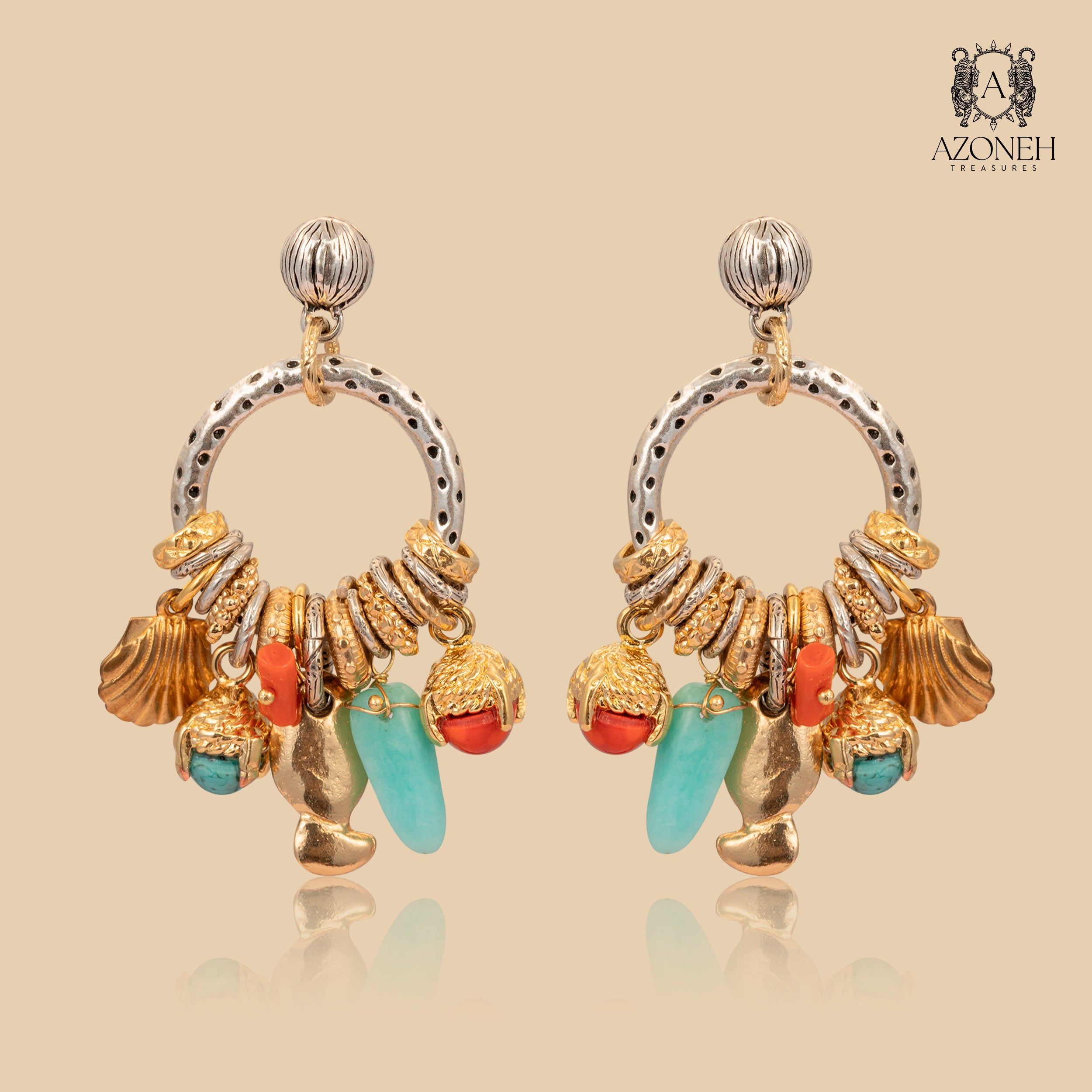 Coral Frost Earring