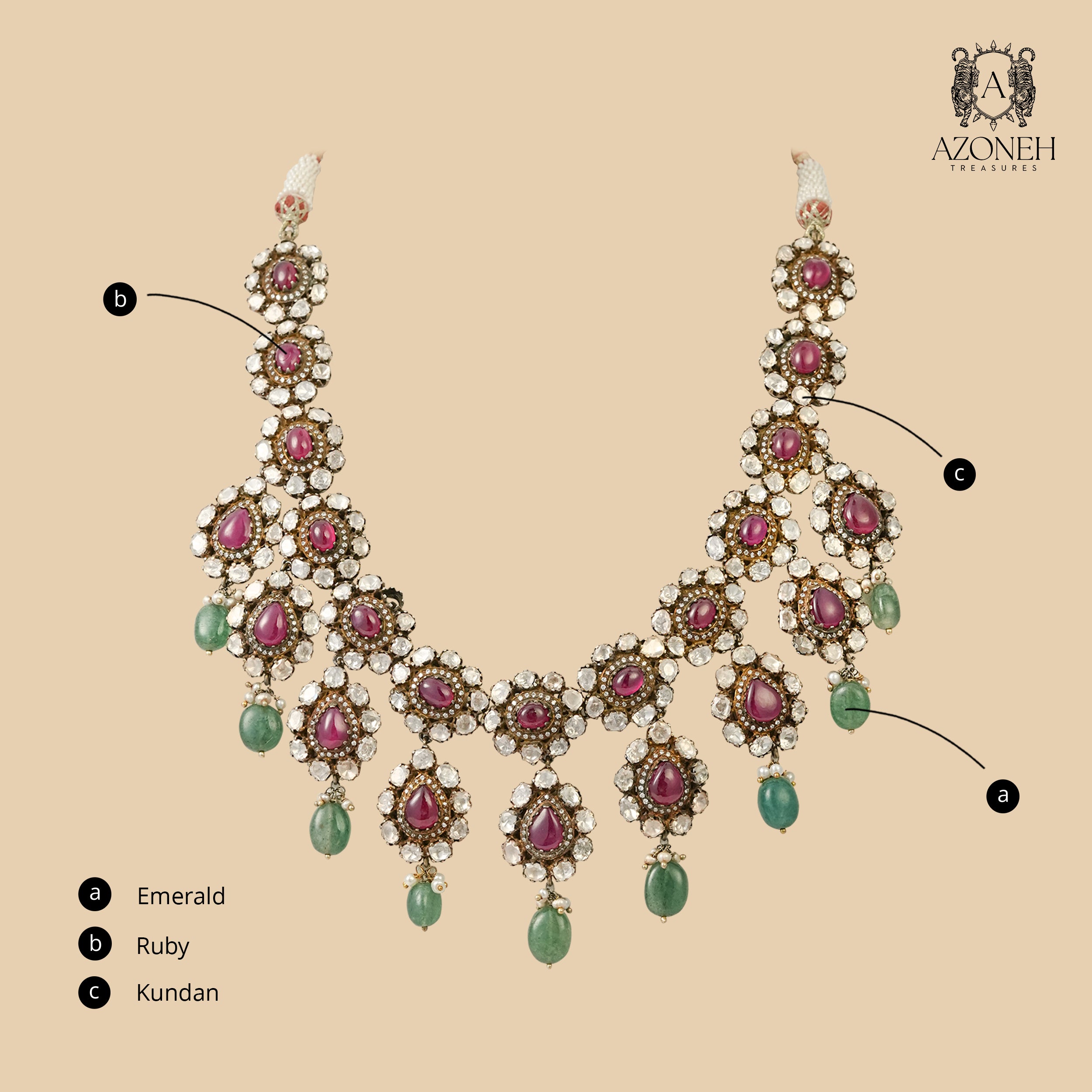 Ruhara Layered Necklace (with Earrings)