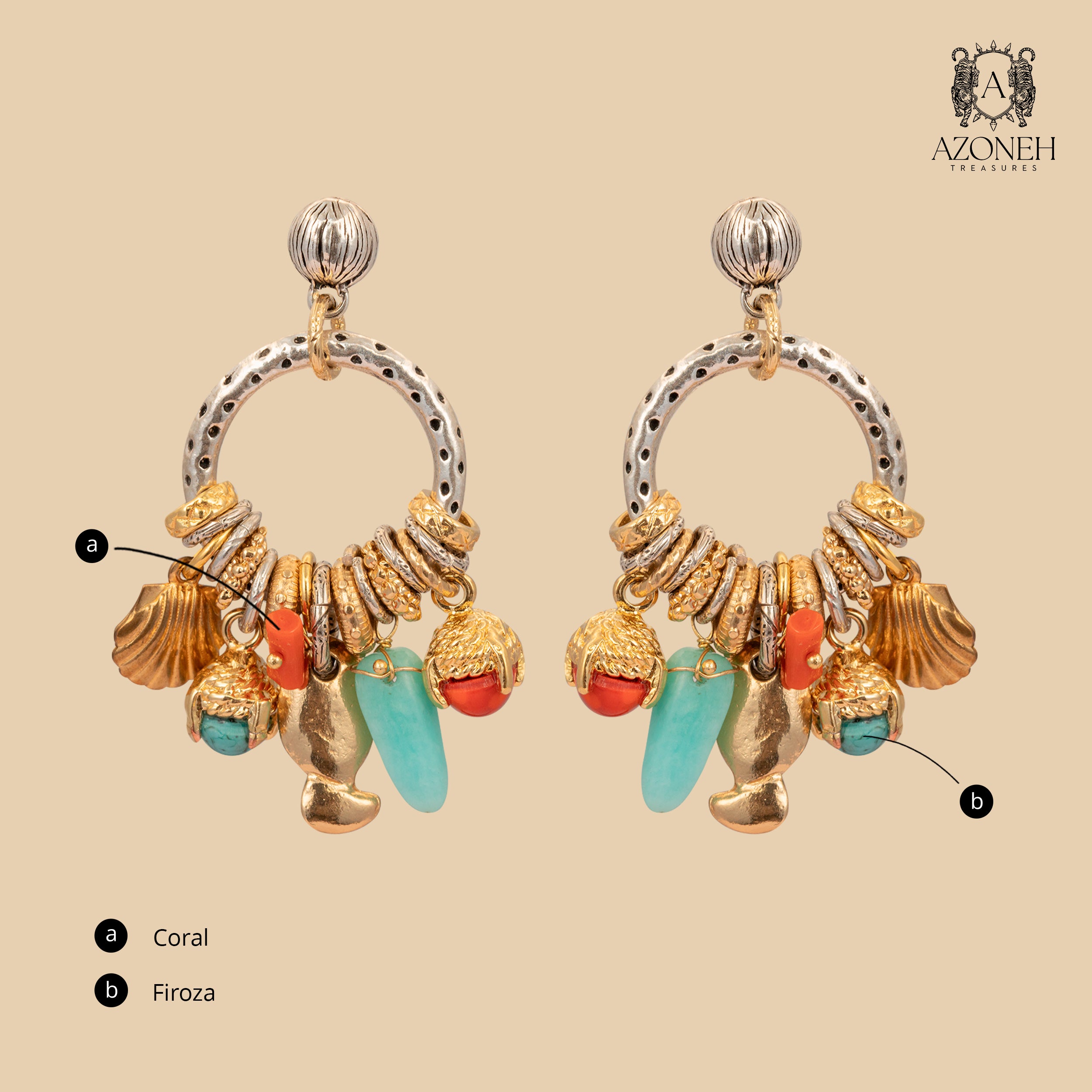 Coral Frost Earring