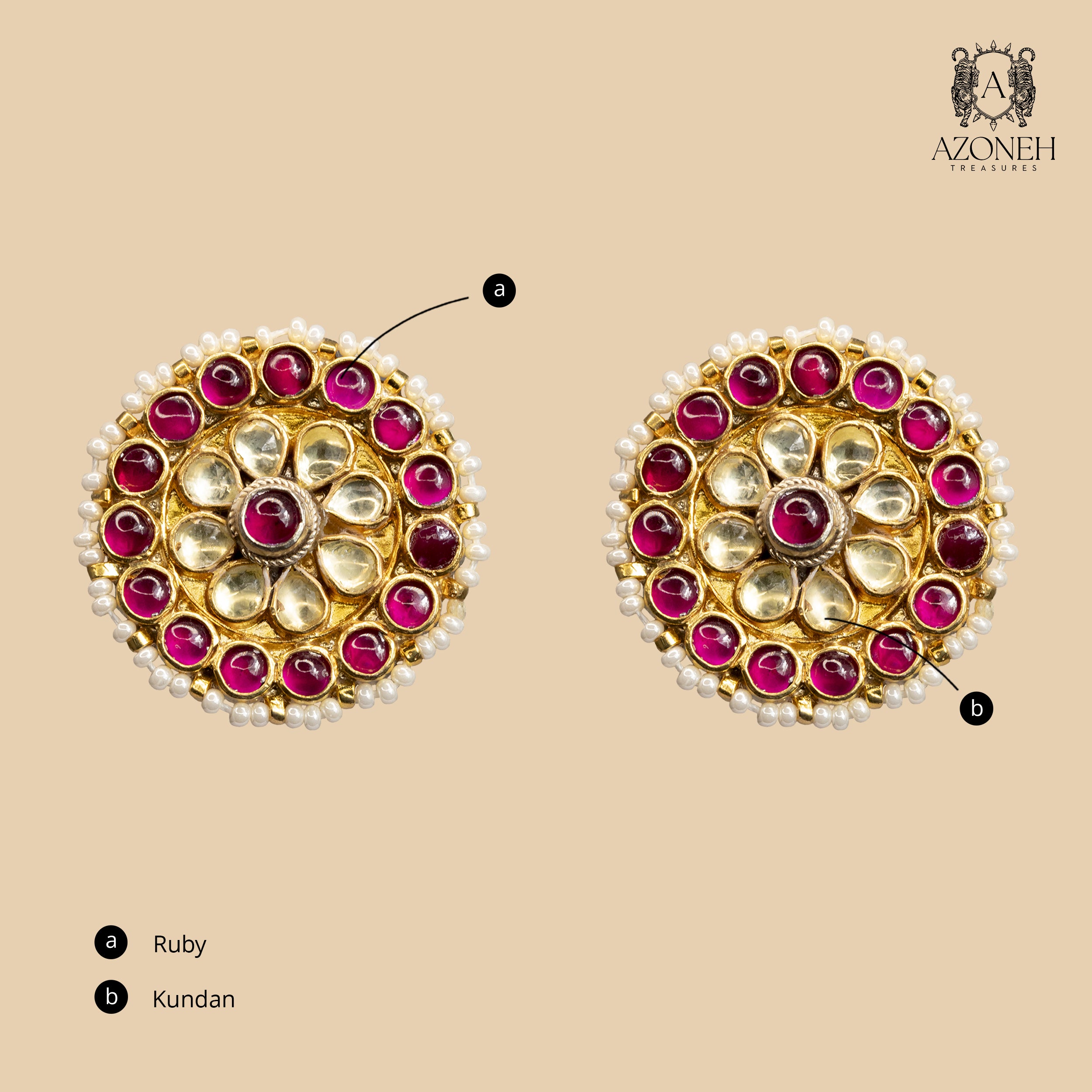 Gulnaar Halo Studs
