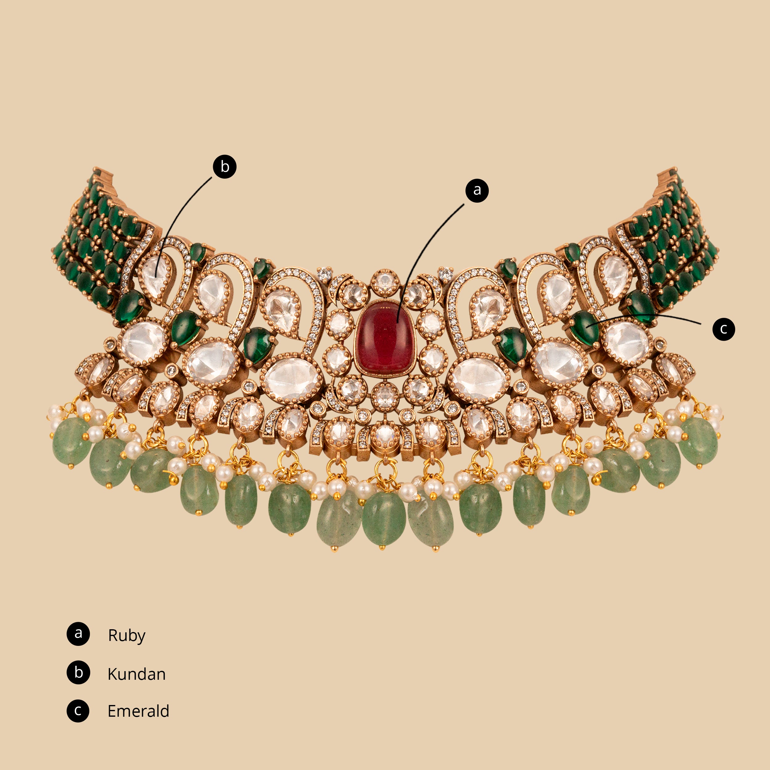 Rohini Rajputana Necklace (With Earrings)