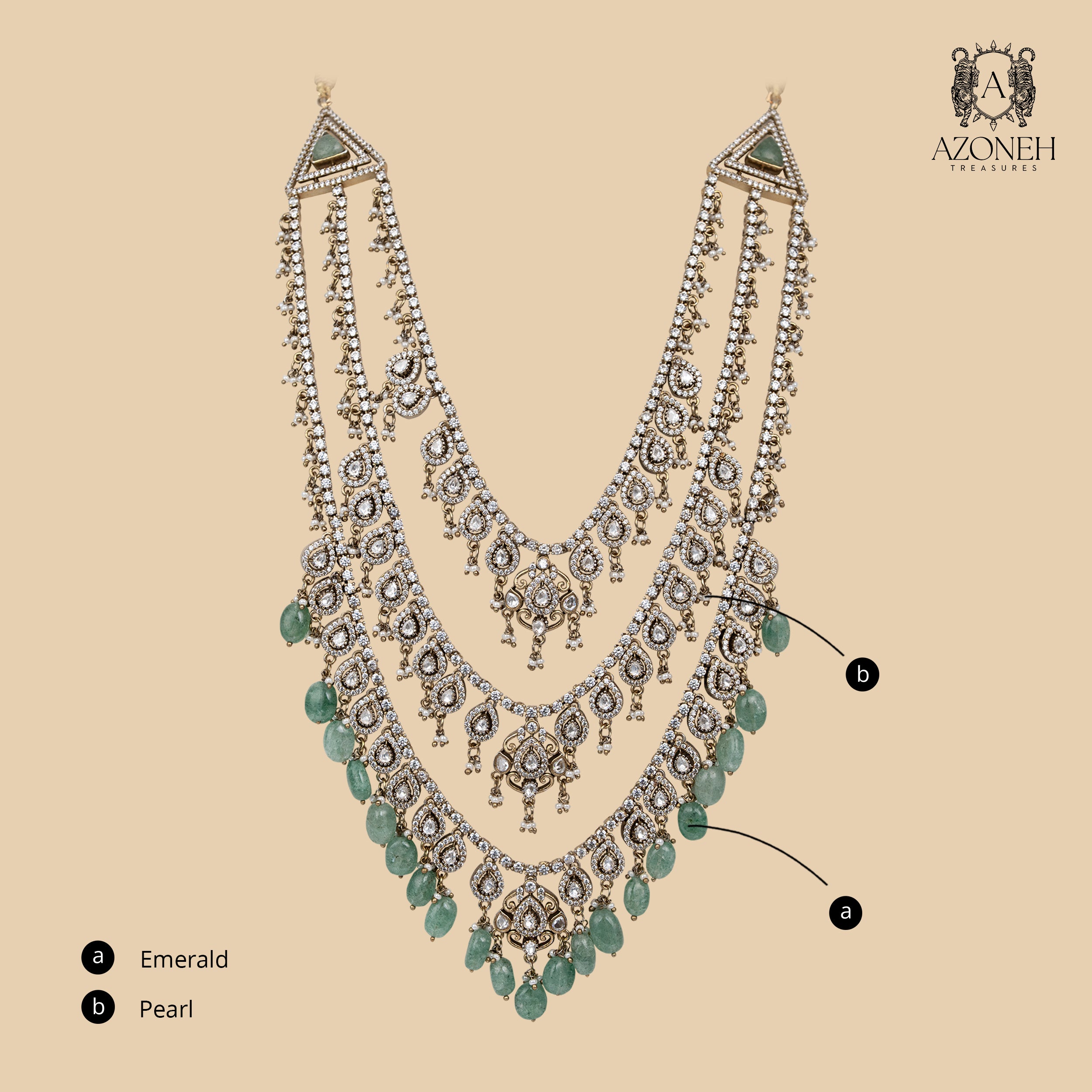 Serevina Layered Haar Set (with Earrings)