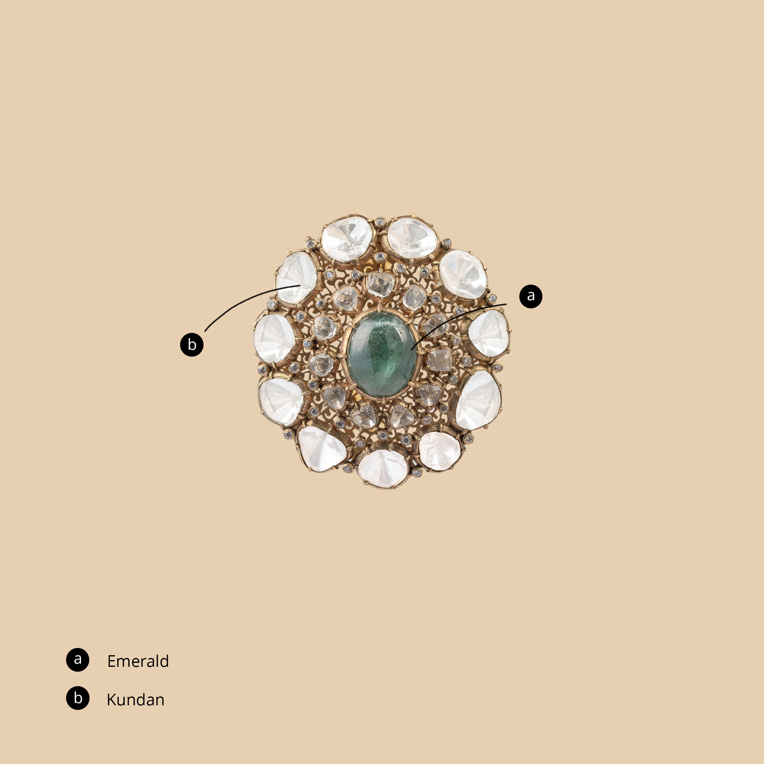 Rajput Peacock Brooch