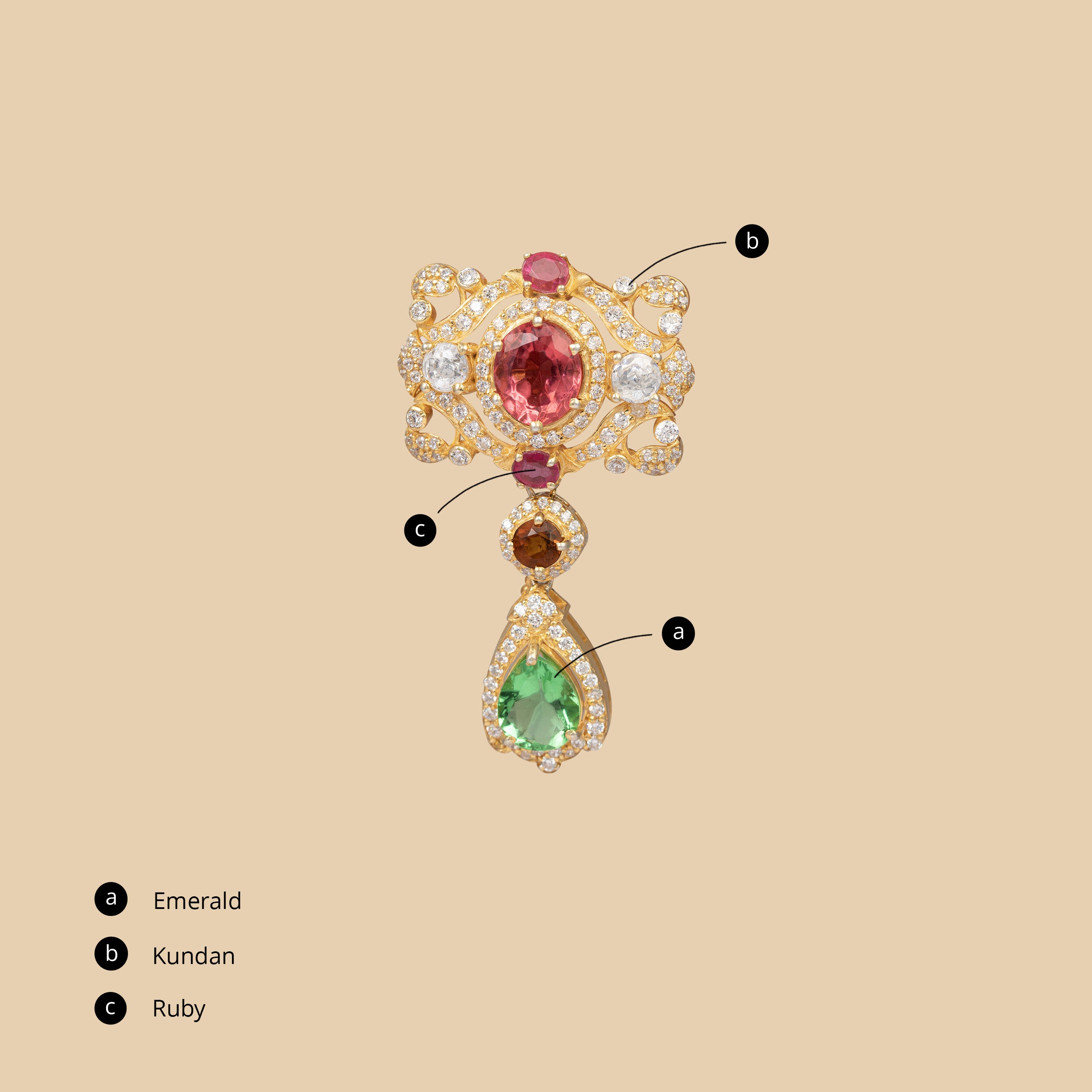 Art Deco Prism Brooch
