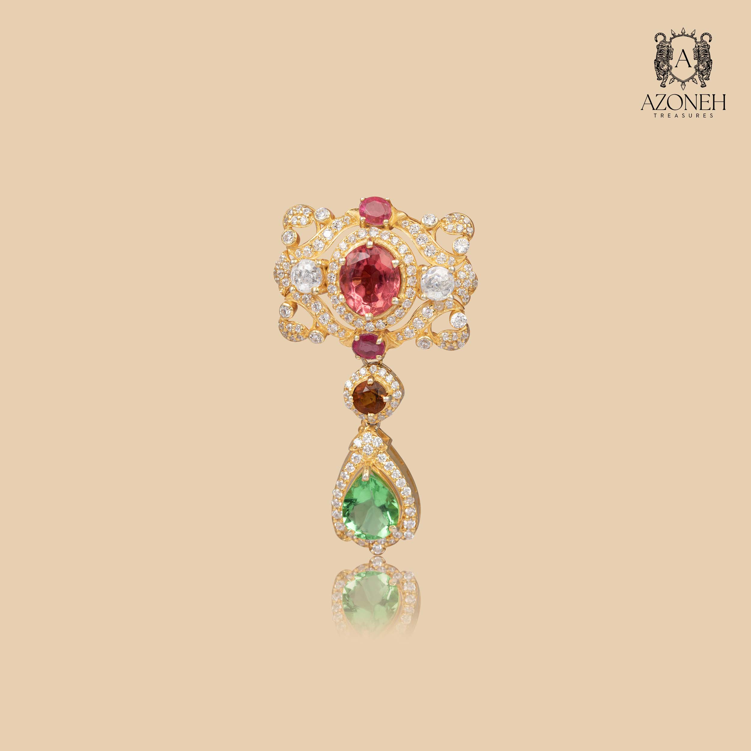 Art Deco Prism Brooch