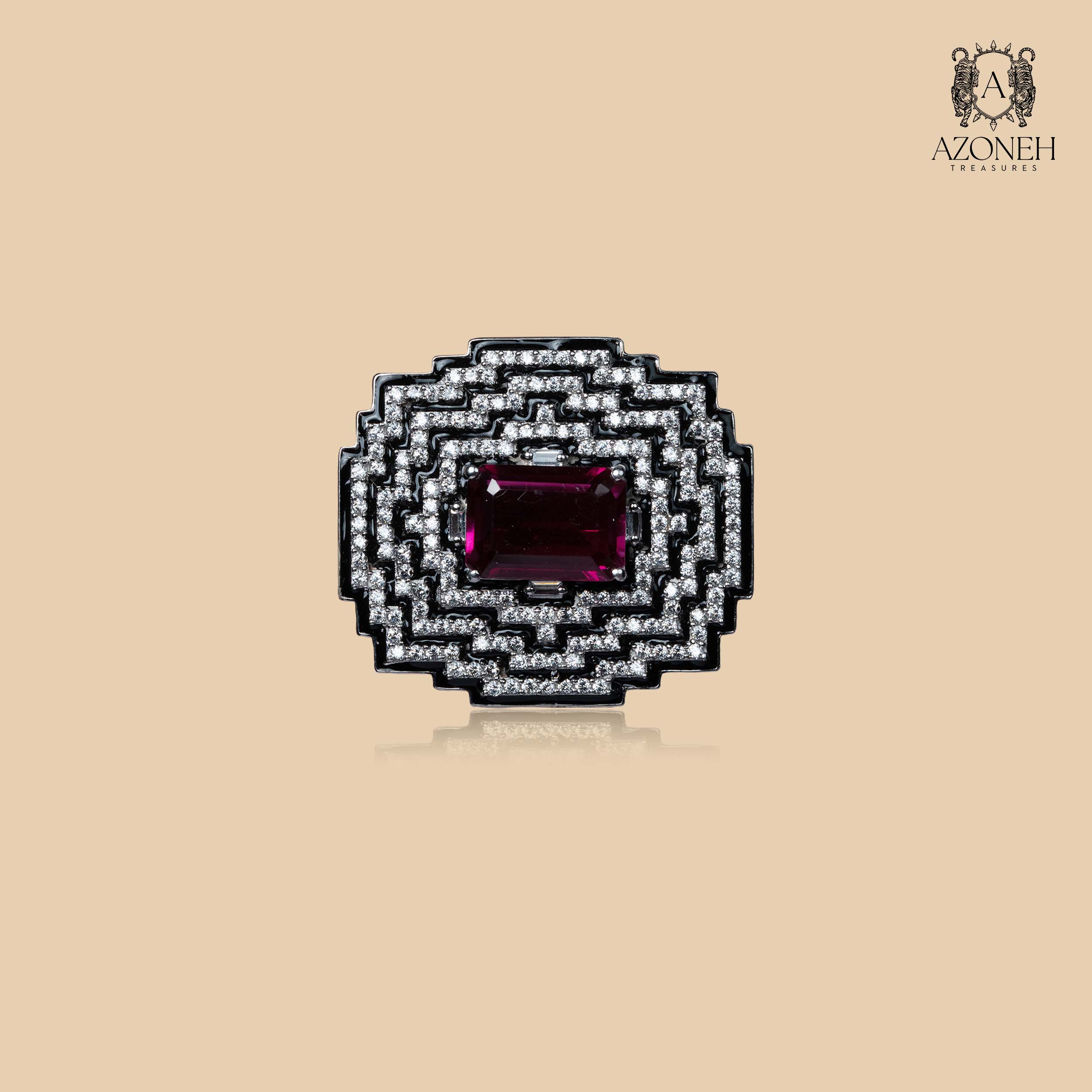 Onyx Empress Brooch