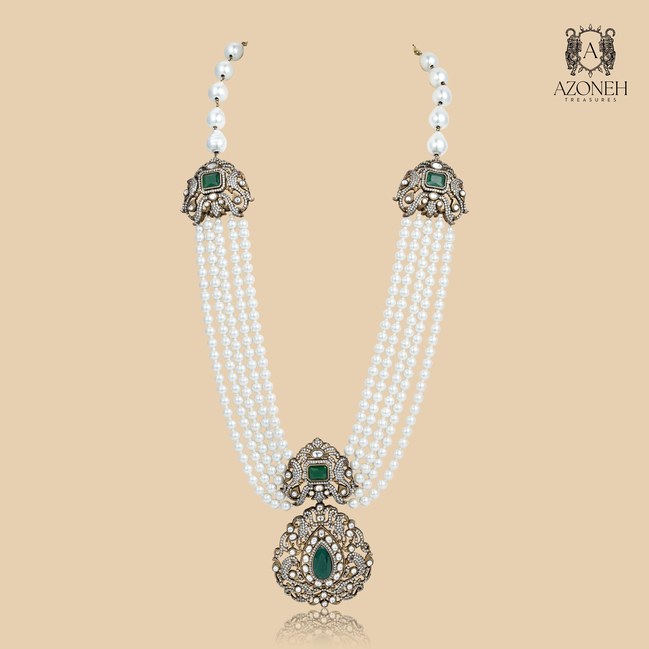 Elarique Pearl Haar (with Earrings)
