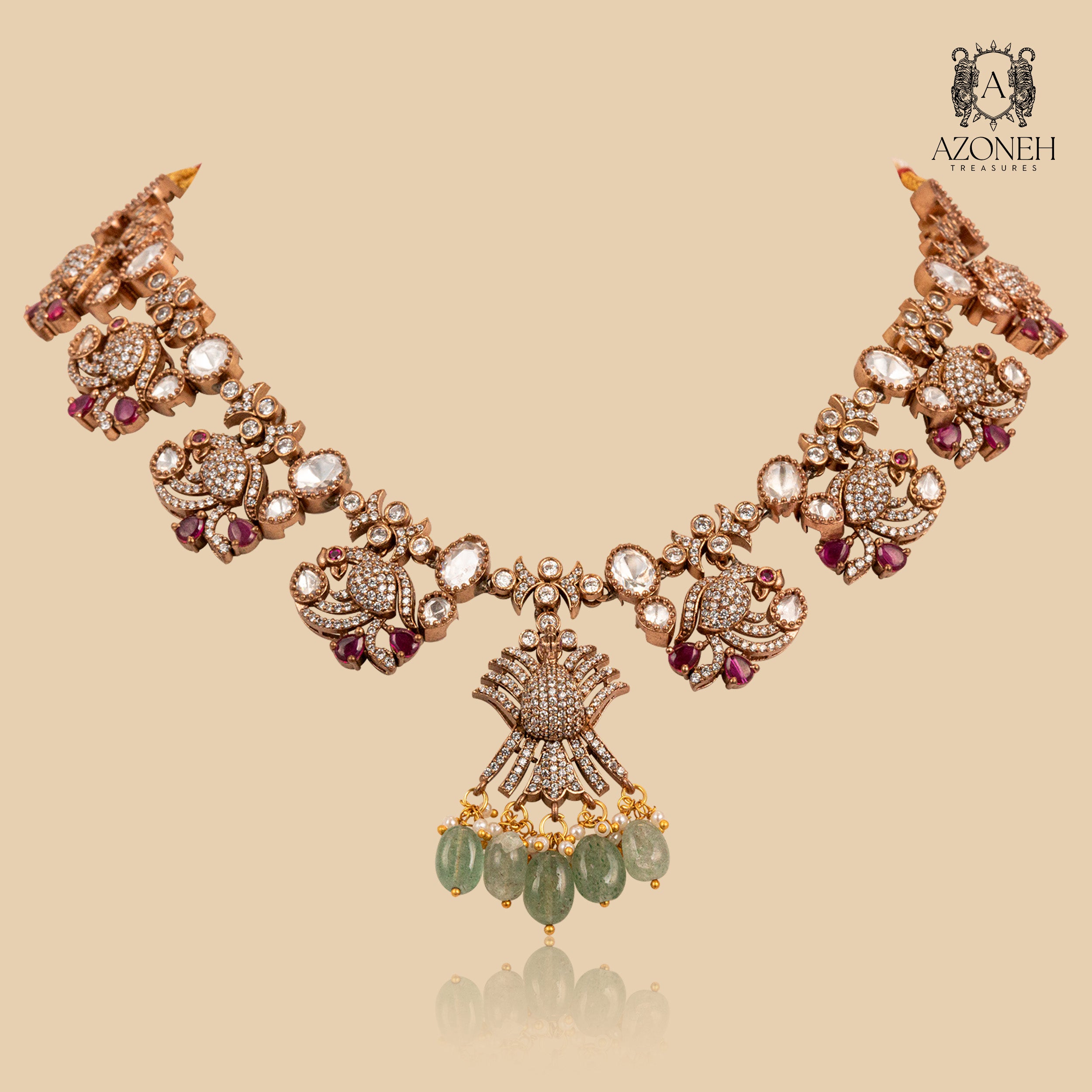 Chaandbali Gardenia Necklace (With Earrings)