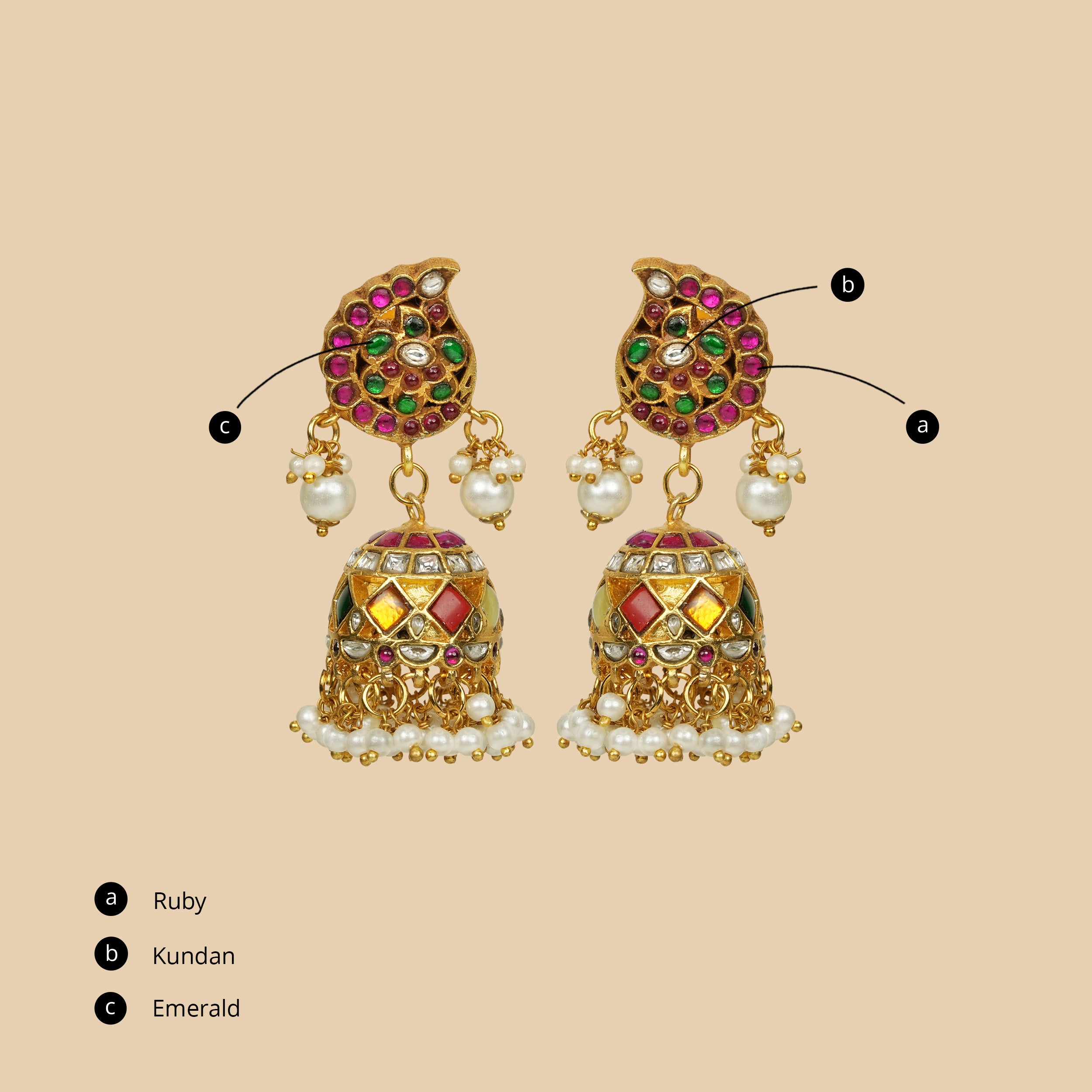Tanira Phool-Jhumkis