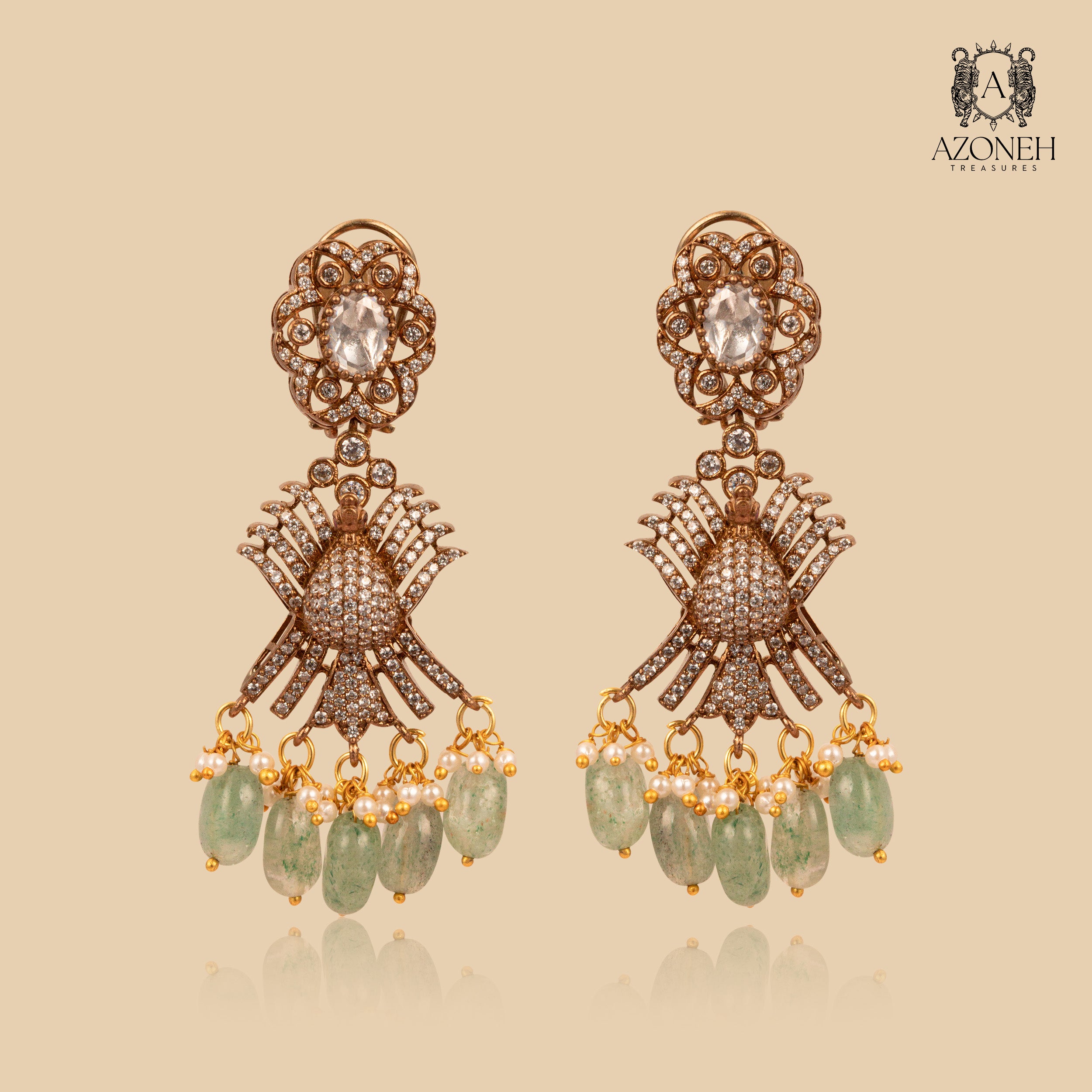 Chaandbali Gardenia Necklace (With Earrings)