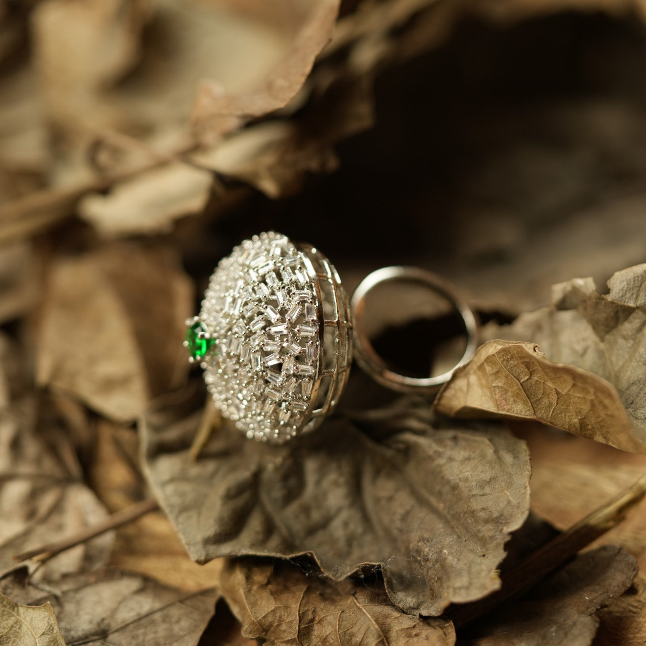 Emerald Cascade Ring