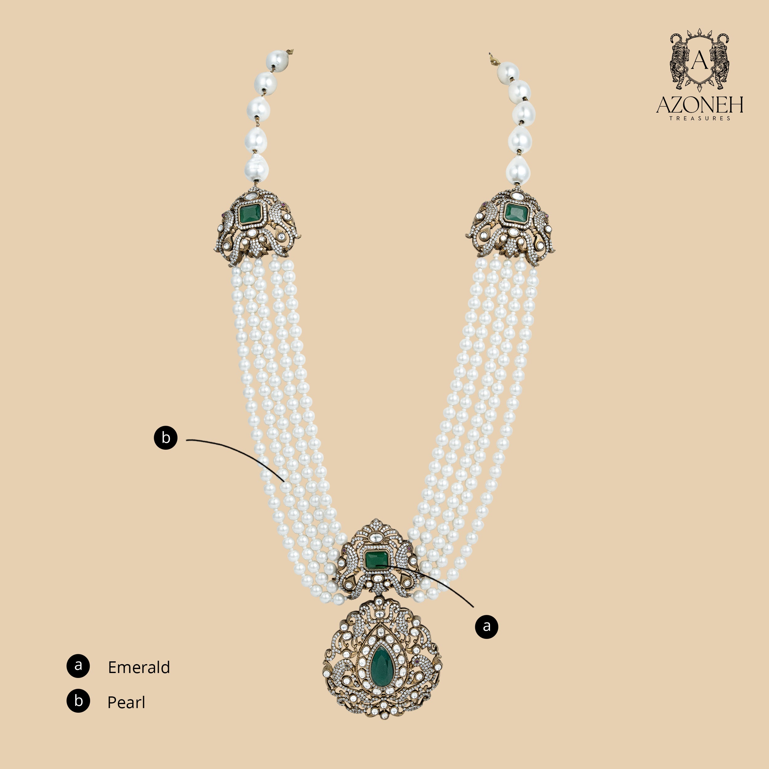 Elarique Pearl Haar (with Earrings)