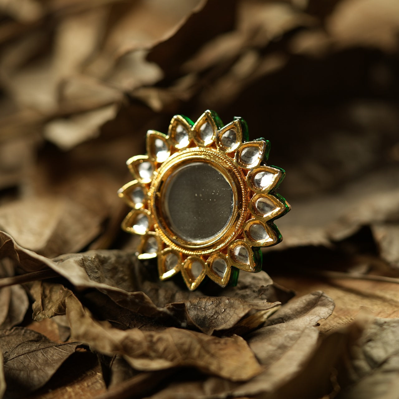 Kundan Mani Ring