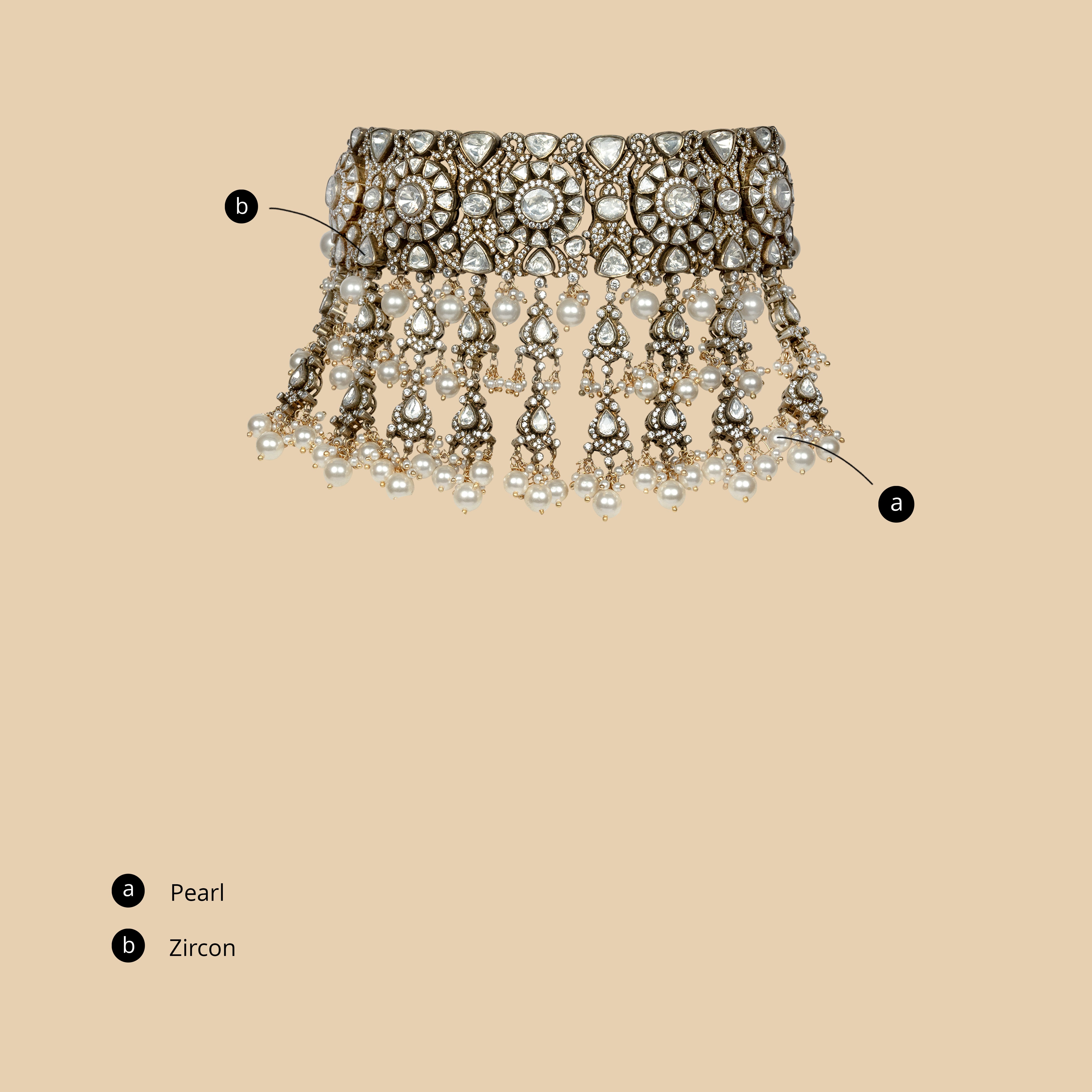 Aabroo Necklace (with Earrings)