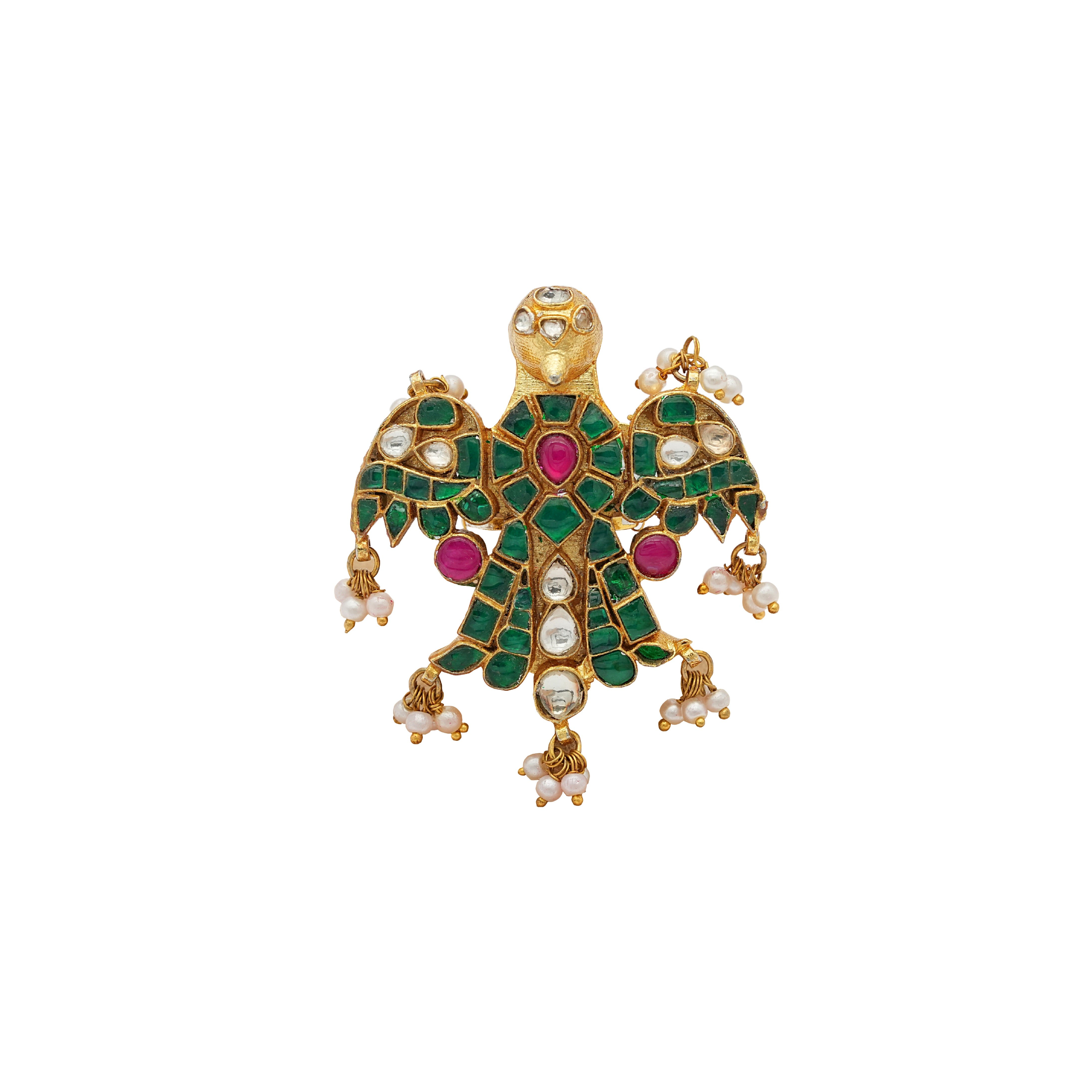 Hawk Kundan Ring