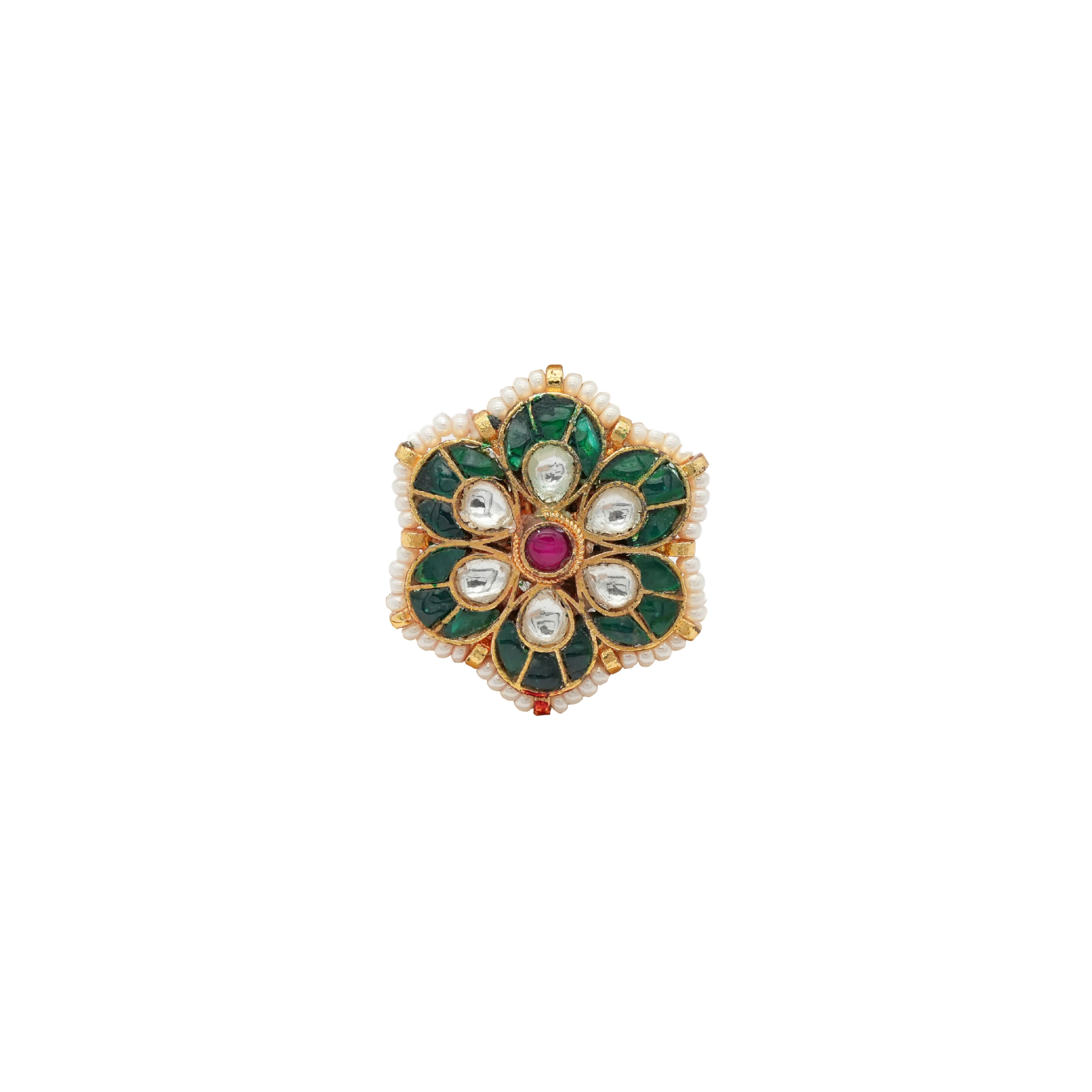 Ruby Emerald garden Ring