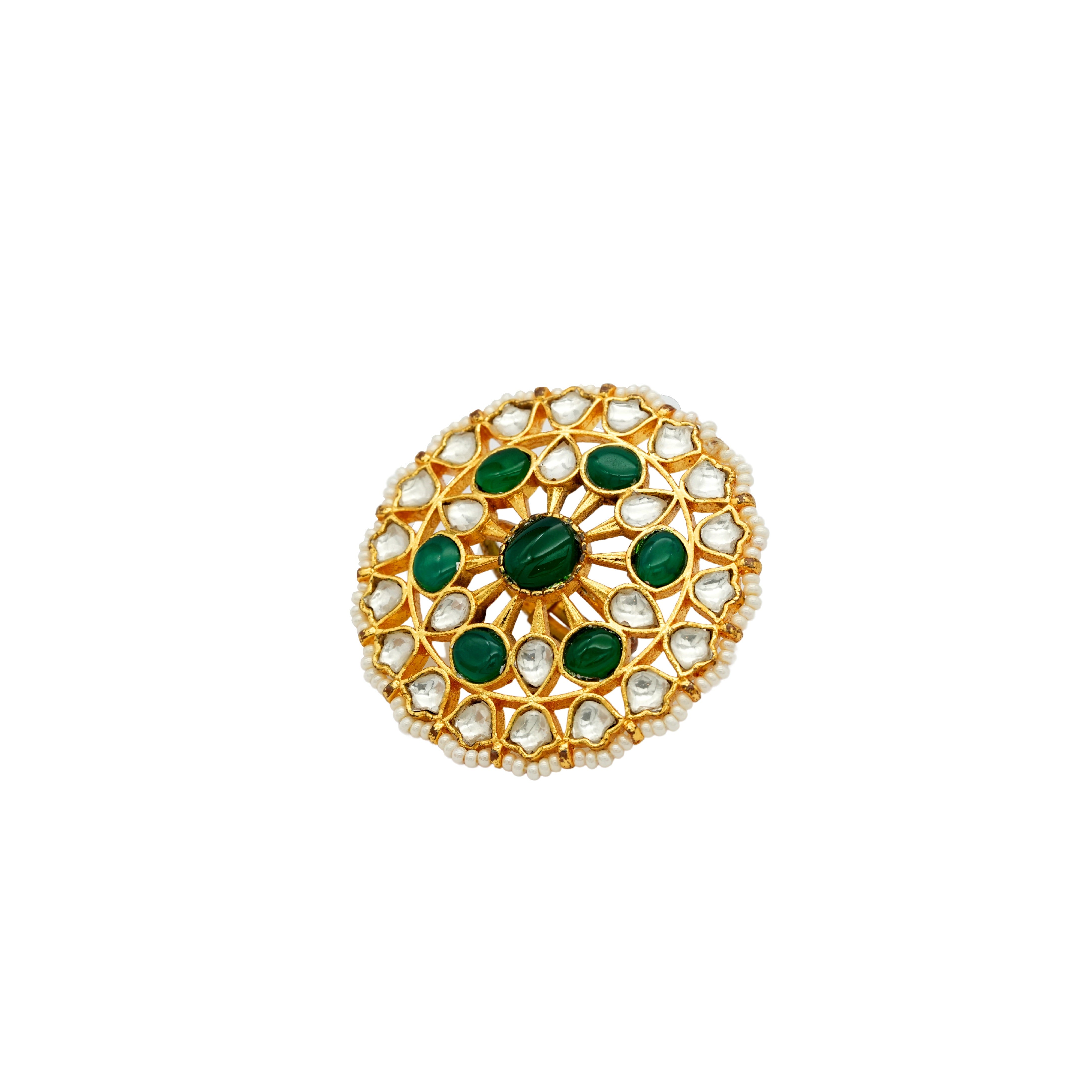 Ivory Emerald fusion Ring