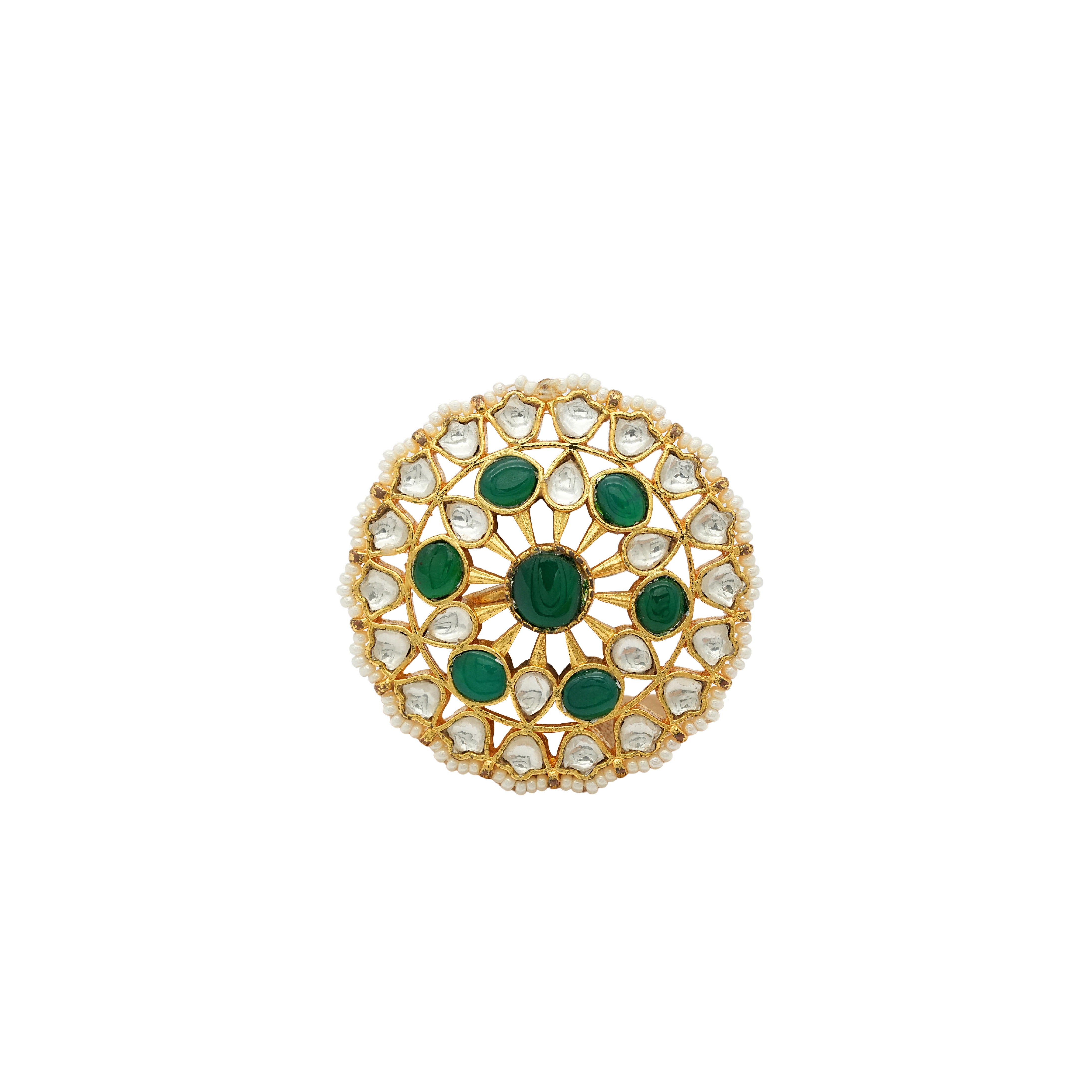 Ivory Emerald fusion Ring