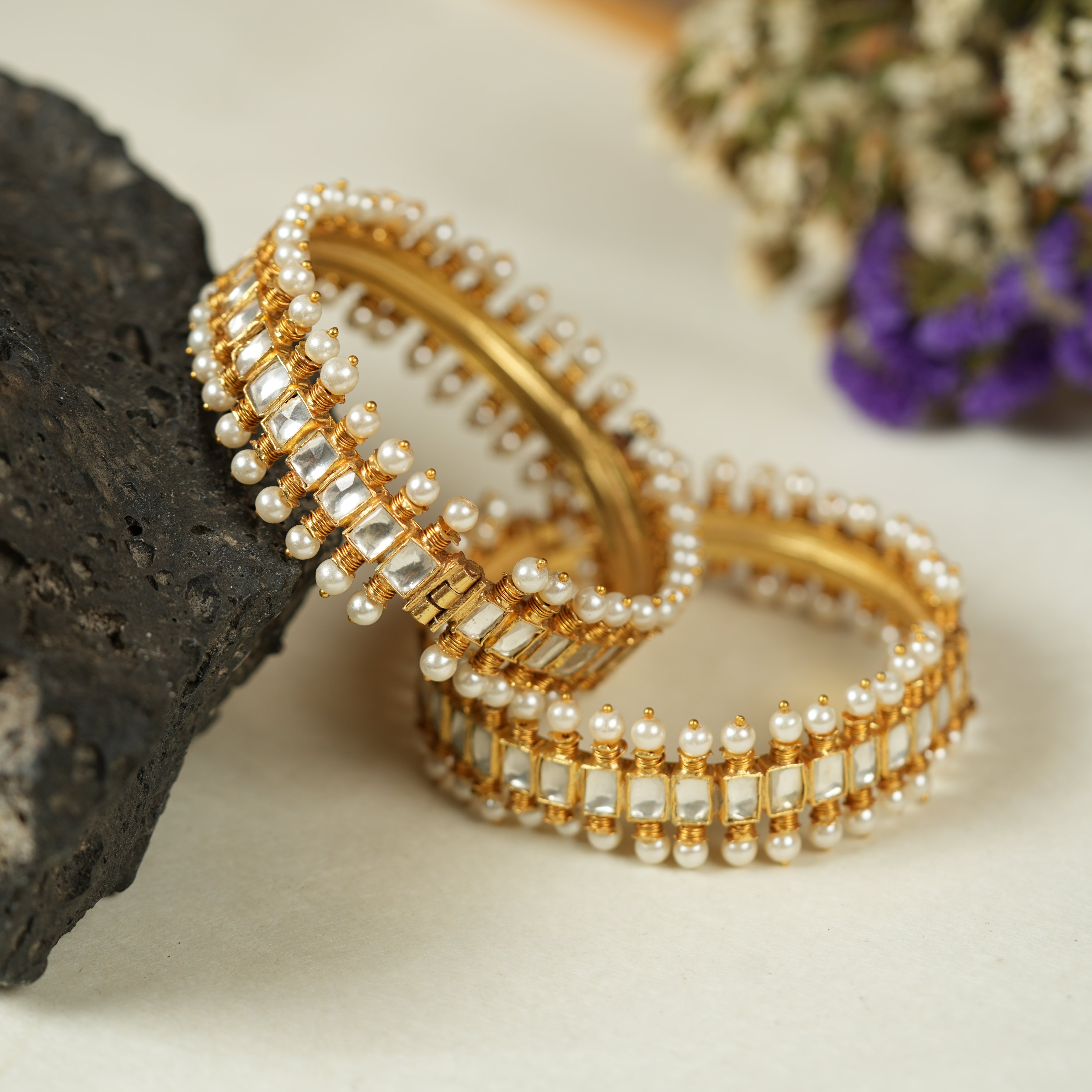 Shravya Kundan Bangles