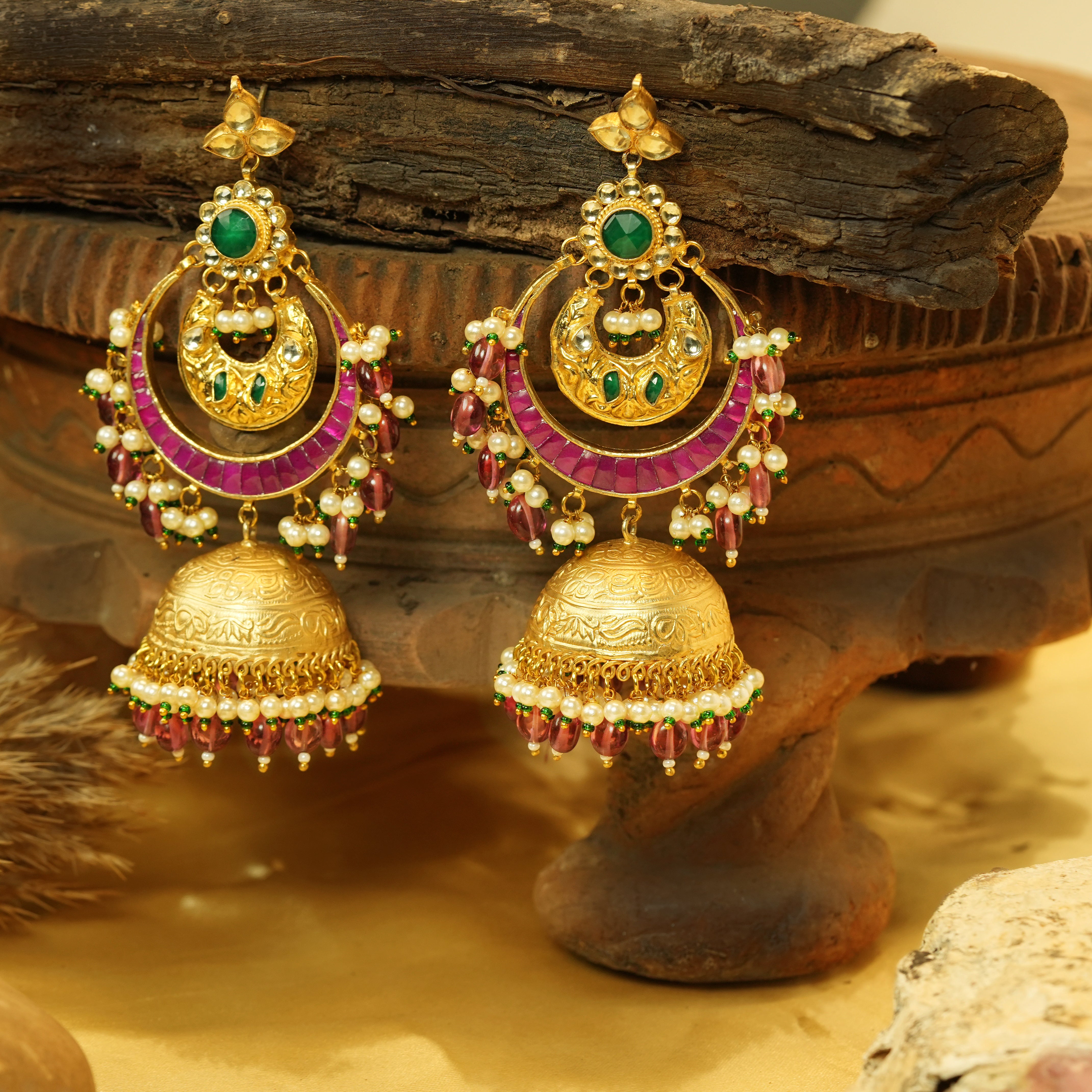 Moonlit Jhumki Earrings