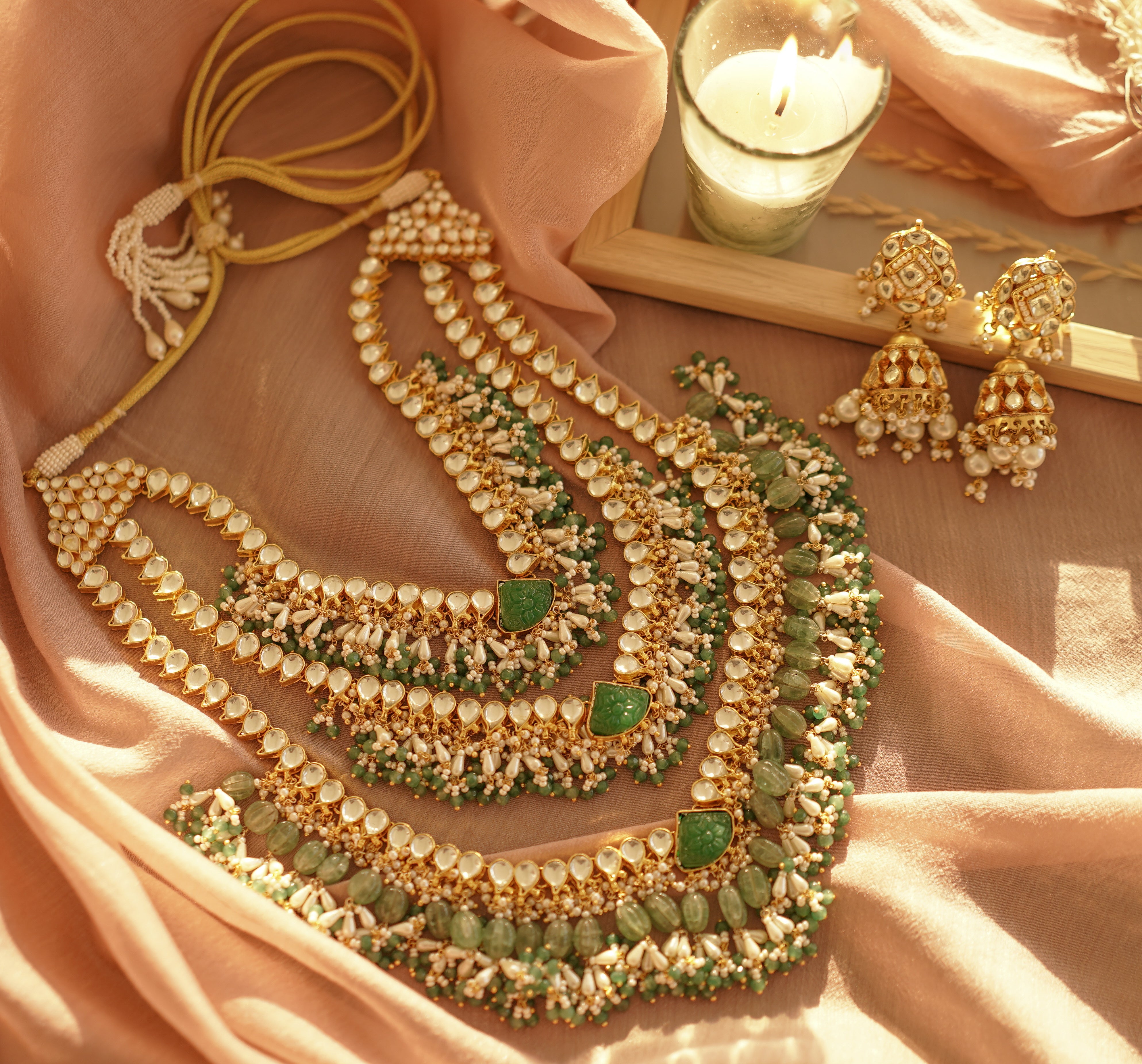 Three layered Basra Pearl Necklace