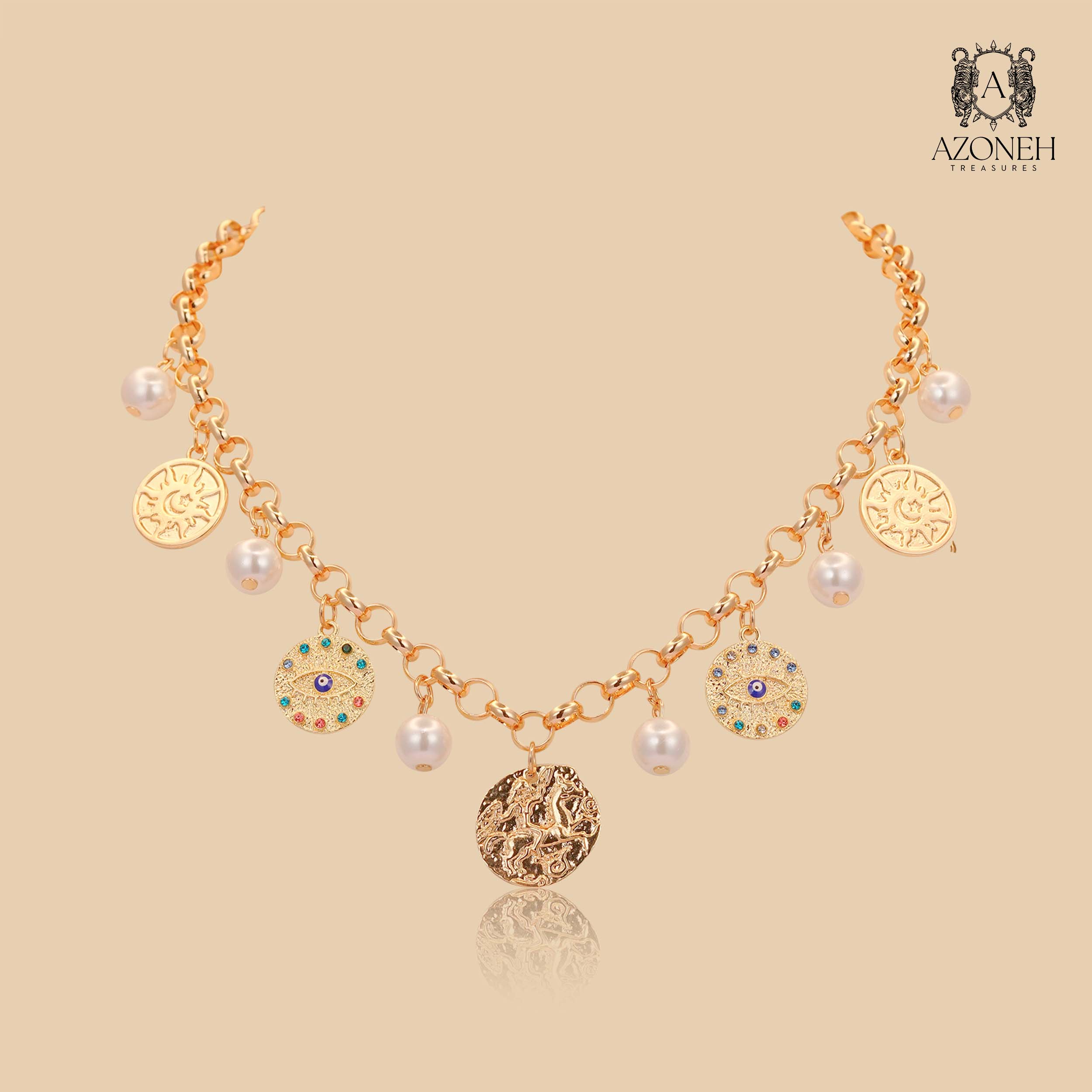 Luna Charm Cascade Necklace