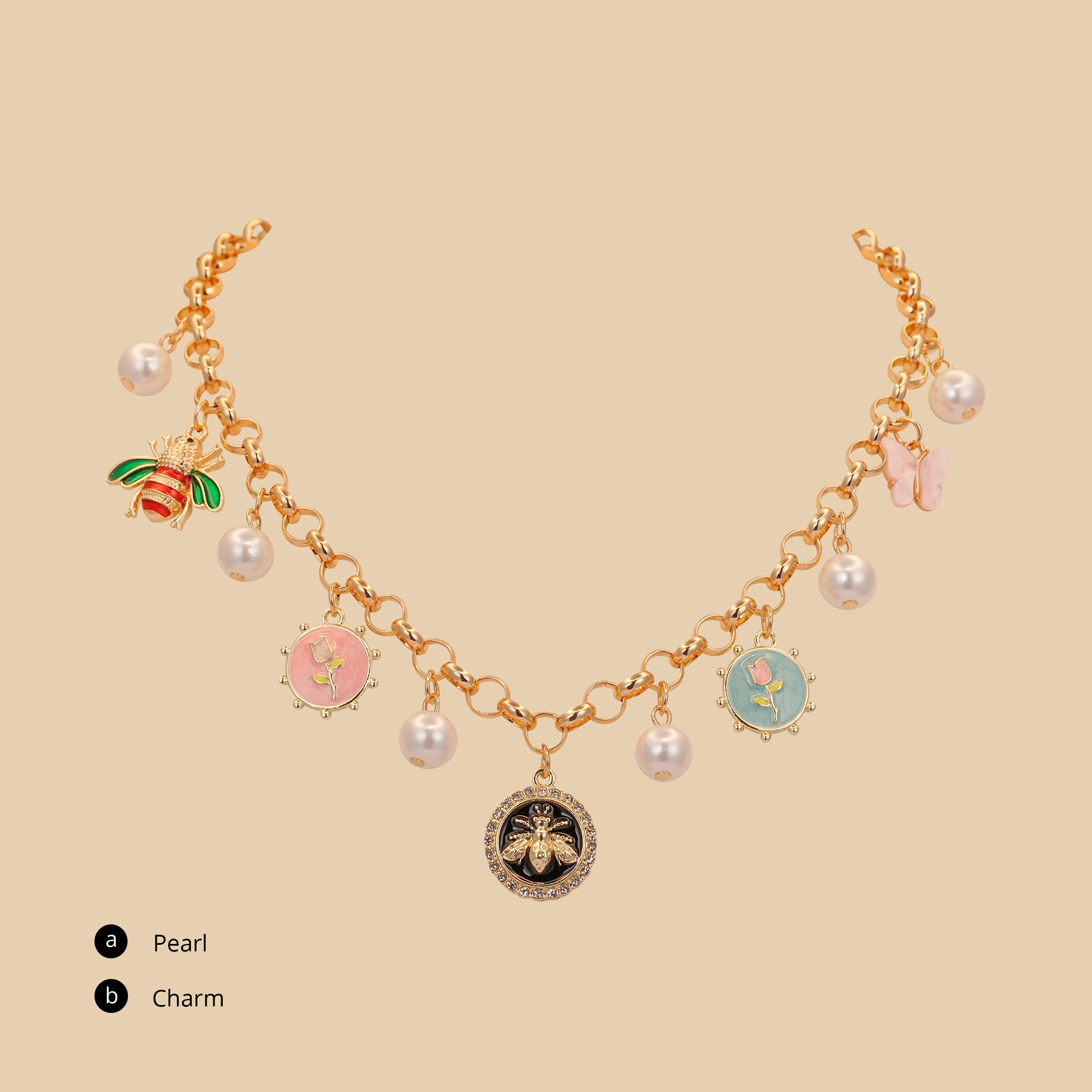 Pastel Meadow Charm Necklace