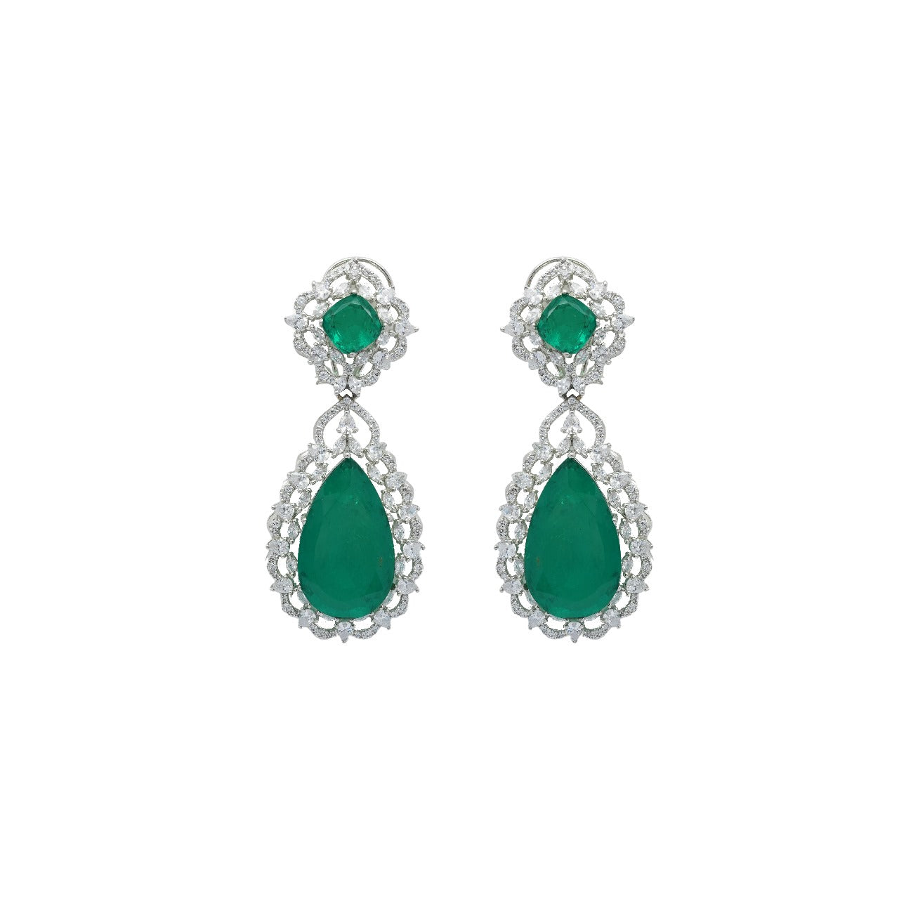 Moss Mingle Emerald Earrings