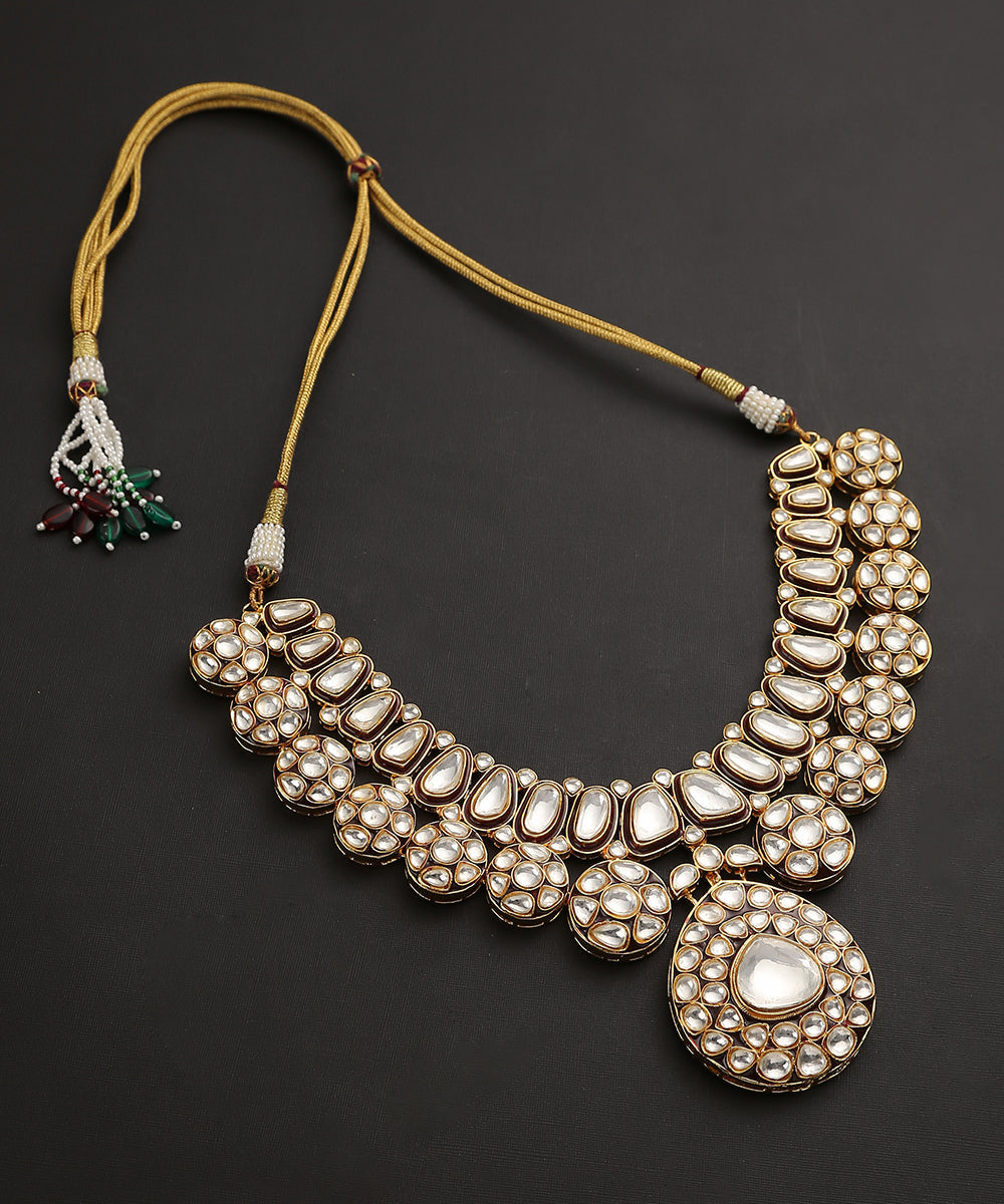 Abeerah_Necklace_Set_With_kundan_Handcrafted_In_Pure_Silver_Silver Tribe_02